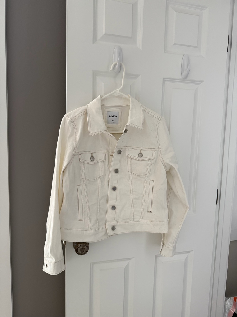 Sonoma Cream Off-White Kids Denim Jacket